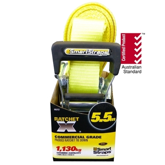 Picture of 151 Ratchet X Tie Down Yellow 5.5m 1pk